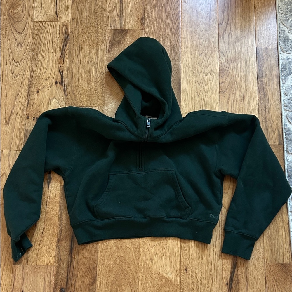 TNA Aritzia Forest Green Sweatfleece Hoodie size S